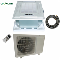 Climatiseur Commercial à Cassette Plafondienne, Unité Fan Coil, Télécommande, Écran Tactile LCD, Personnalisable, Économe en Énergie, 12000 BTU