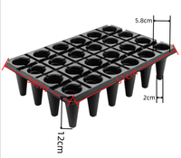 Plateau de semis en plastique PET robuste à 24 alvéoles avec trous de drainage, réutilisable pour fraises, tomates, poivrons, melons et pépinières