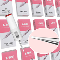Jarum Cartridge PMU (Permanent Makeup) untuk Microblading Alis, Perlengkapan PMU, Jarum Cartridge Nano Hairstrokes untuk Mesin PMU