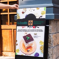 Panneau publicitaire pliable d'extérieur résistant au vent en fer, support de porte en A, panneau d'affichage vertical sur pied