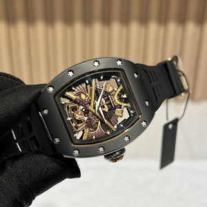 Montre mécanique de luxe pour homme, édition limitée haut de gamme 047 Black Warrior, forme de barillet creux, étanche - Product Image 3