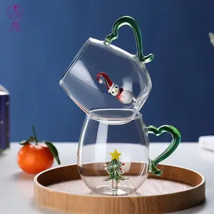 Оптовая продажа, винтажная 3D креативная стеклянная чашка в форме животных на заказ