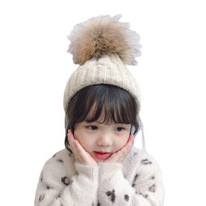Set di cappelli da bambino invernali cappellino berretto da bambino cappelli da bambino per ragazze bel <span class=keywords><strong>Pompon</strong></span> per bambini tenere caldo berretto da sci lavorato a maglia - Product Image 1