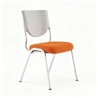 Chaise de bureau ergonomique en maille, chaise de formation empilable sans accoudoirs - Chaise d'ordinateur pour salle de conférence