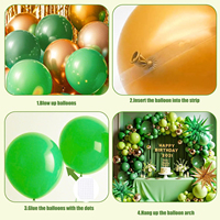 Kit de guirlande de ballons en latex avec ballons étoiles métallisés pour la décoration de fêtes, mariages et Noël