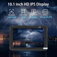 Tablet Industri Tangguh Pemindai Kode Batang 2D 10.1" Windows 10 Pro Intel Celeron N4680 Mesin Pemindai Resolusi 1920x1200