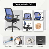Chaise de bureau en maille Kabel Chaise d'écriture abordable en PU avec bras pour bureau