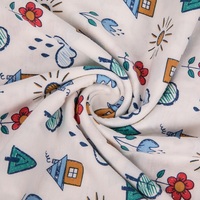 Tissu jersey double face 100% coton biologique imprimé pour chemises, costumes, filles et garçons