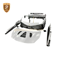 Kit de Carrocería de Fibra de Carbono Estilo Challen para Ferrari 488 GTB, Juego Completo Exterior, Parachoques Delantero, Difusor Trasero, Alerón Trasero