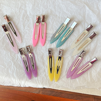 Pinces à cheveux en acétate sans pli, style coréen, simples et polyvalentes, pour franges latérales en forme de goutte d'eau, cheveux courts et coiffures skateboard