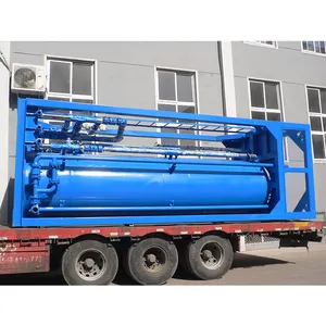 Vertical buffer vessel / crude oil surge tank skid-mounted