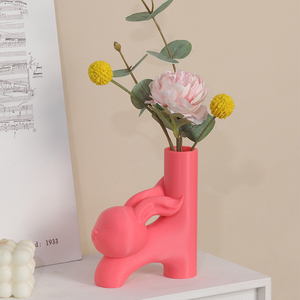 Roogo <span class=keywords><strong>Vase</strong></span> de sol en plastique queue d'animal artistique moderne pour mariage pour décoration de fleurs artificielles objet de décoration de petite <span class=keywords><strong>maison</strong></span> - Product Image 2