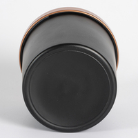 Porte-bougie en verre noir mat, vide, cylindrique, pour la fabrication de bougies parfumées et d'aromathérapie à domicile