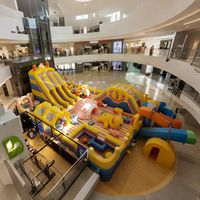 Château gonflable commercial en PVC jaune pour enfants - Grande vente