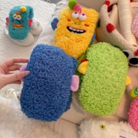 Chaussettes d'hiver en peluche, design monstre 3D amusant, douces, confortables, antidérapantes, chaussettes d'intérieur, chaussettes de maison douces et chaudes