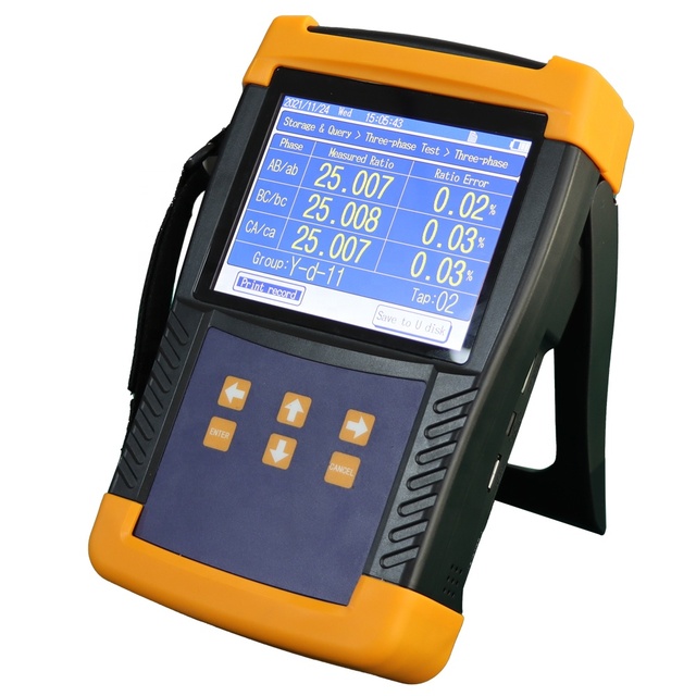 Portable Handheld High Accuracy Digital Transformer 3 Phase TTR Meter Turns Ratio Tester with 1 Year Warranty