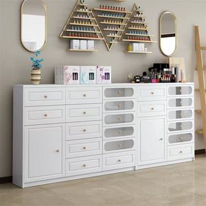 Vitrine moderne pour vernis à ongles avec éclairage LED et tiroirs de rangement pour usage en salon - Product Image 4
