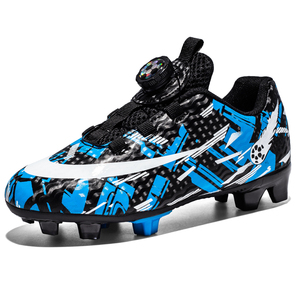 <span class=keywords><strong>Scarpe</strong></span> da calcio per ragazzi Outdoor, <span class=keywords><strong>scarpe</strong></span> da calcio Anti-Slip <span class=keywords><strong>blu</strong></span> per bambini taglia 30, <span class=keywords><strong>scarpe</strong></span> da calcio pazzesco veloce - Product Image 2