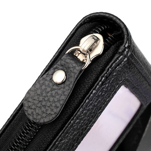 Tarjetero Mini <span class=keywords><strong>de</strong></span> Piel <span class=keywords><strong>de</strong></span> Lichi con Bloqueo RFID para <span class=keywords><strong>Mujer</strong></span>, con 11 Ranuras y Bolsillo para Monedas, para Viajes y Uso Diario - Product Image 5