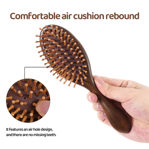 Premium Hairstyle Curl Définir Peigne De Luxe Brosse À Cheveux <span class=keywords><strong>En</strong></span> <span class=keywords><strong>Bois</strong></span> Avec Logo <span class=keywords><strong>Bois</strong></span> De Santal Cheveux Saline Coussin D'air Peigne Dent Large - Product Image 5