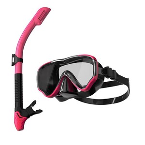 Masque de plongée pour adultes avec lentille en verre trempé anti-buée, protection UV en silicone, sangle de tête réglable multicolores - Product Image 1