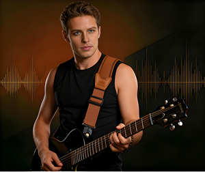 Cinghia <span class=keywords><strong>per</strong></span> Chitarra in Neoprene Personalizzata con Pelle Sintetica e Spugna Decompressiva <span class=keywords><strong>per</strong></span> un Comfort sulla Spalla - Campione Gratuito - Product Image 3