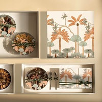 Boîte à bonbons à base de noix de dattier à double ouverture, boîte à nourriture carrée en papier, boîtes cadeaux en chocolat, ensemble de tasses pour le Ramadan, boîtes à pistaches, emballage