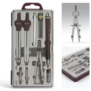 Juego de Geometría Profesional 709C Marrón para Escuela y Oficina, Herramientas de Dibujo de Plástico, Muestra Disponible, Opción de Logotipo Personalizado - Product Image 5