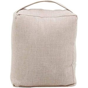 Paris Loft <b>Weighted</b> Fabric <b>Door</b> <b>Stop</b> with 'Family' Saying - Black, 4 lbs, 7.8 x 4.75 x 9 inches - Product Image 1