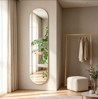 Miroir mural auto-adhésif, feuille de miroir amovible, flexible, à découper soi-même, pour la décoration de la maison et de la chambre.