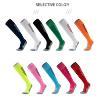 Chaussettes de football respirantes personnalisées avec logo OEM, antidérapantes, de haute qualité, durables, à semelle épaisse, pour hommes
