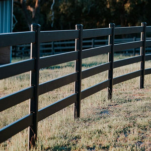 Valla de seguridad para puerta portátil con recubrimiento de polvo Negro, Ciervo, ganado, 8 pies, 4 rieles, tablero de acero, valla para rancho de caballos - Product Image 3