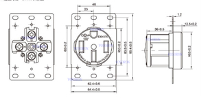 Đen Mỹ 50A NEMA 14-50p 14-50r Mỹ 4 cực ngành công nghiệp điện có dây nối nam nữ từ điện cắm ổ cắm - Product Image 6