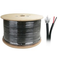 Cable Coaxial de Seguridad RG6 RG59 para Video y Audio CCTV, Siamese, RG59+2C con Alimentación CC 0.75mm2/0.5mm2