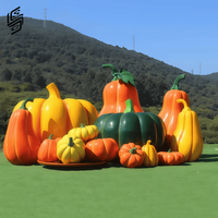 Grande sculpture réaliste de citrouille en résine, sculpture de fruits et légumes pour la décoration extérieure de ferme et d'Halloween
