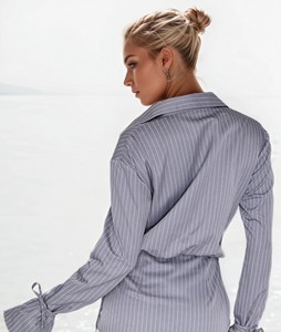 Robes de travail de bureau élégantes pour femmes décontracté à manches longues Mini robe de bal <span class=keywords><strong>jupon</strong></span> conception de taille serrée pour les sorties événements formels - Product Image 3