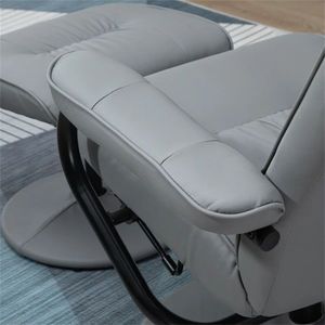 Gray <b>Recliner</b> <b>Chair</b> <b>With</b> <b>Footstool</b> and Remote Control for Office or Living Room Use D0100HA77B7 Gray <b>Chair</b> <b>Footstool</b> - Product Image 5