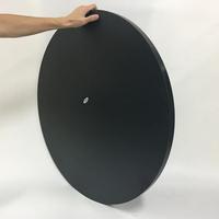 Vente en gros de dessus de table ignifugé noir Tables de salle à manger rondes en PVC avec bord d'étanchéité et densité
