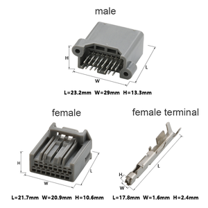 Haut-parleur de voiture 16 broches, lecteur radio stéréo, câble de faisceau de câblage <span class=keywords><strong>iso</strong></span>, connecteur de prise 16 broches pour AUX - Product Image 2