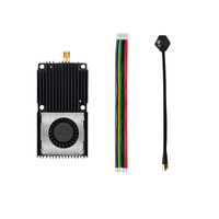 Émetteur vidéo haute puissance réglable 3,7 GHz 10 W 80 canaux VTX 3200-3700 MHz avec ventilateur de refroidissement et dissipateur thermique pour longue portée RC FPV VTX
