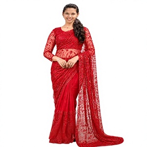 Sari de Seda Suave de Diseño Indio para Mujer, Marca Vexotrend, con Hermoso Diseño Patola, Estilo Tradicional para Bodas y Fiestas, Sin Arrugas - Product Image 1