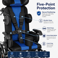 Fauteuil roulant standard AndCare en aluminium 18'' 20'' 22'' pour personnes âgées et handicapées - Fournitures de réadaptation thérapeutique avec siège rembourré
