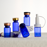 Bouteille de pénicilline bleue 3ml 5ml 7ml 10ml Bouteille à baïonnette Essence Liquide Sous-emballage Bouteille vide en verre Ampoule