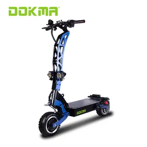 Dokma DKS 11 pouces sur route ville pneu EXA absorption scooter électrique pliable 72V 7000W scooter électrique dualtron pour adulte