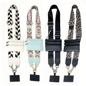 Hot Sales Polyester Crossbody Phone Lanyard with Zipper Wallet Custom New Durable Mobile Universal Cell Phone Purse Strap - Product Image 1