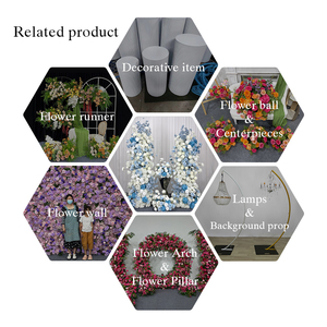 Arco de Flores Artificiales de Seda con Degradado Azul y Blanco Realista, Decoración de Fondo Lujosa para Bodas y Regreso a Clases - Product Image 5