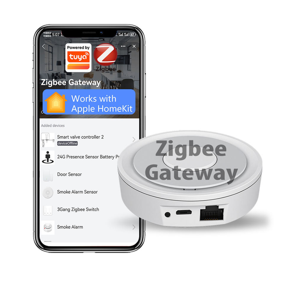 ZB-WG-4 Homekit Tuya Zigbee 3.0 2.4G WiFi Gateway Smart Home Bridge Hub with App Control Supporting Voice Control Google <strong>Alexa</strong>