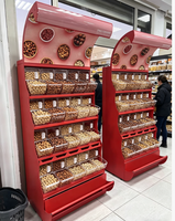 Étagères de supermarché Ecobox en fer pour fruits à coque en vrac, présentoir alimentaire, distributeur, bacs à bonbons avec cuillère, présentoir de bonbons à piocher pour magasin