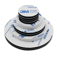 Ruban adhésif double face en mousse PE 3M découpé sur mesure en forme de cercle, autocollants de montage double face auto-adhésifs, plaquettes en mousse EVA