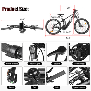 Bicicleta Eléctrica de Montaña de 29" 500W con Motor Central / Bicicleta Eléctrica de Suspensión Completa Mtb con Rueda de 29 Pulgadas para Hombres - Product Image 4